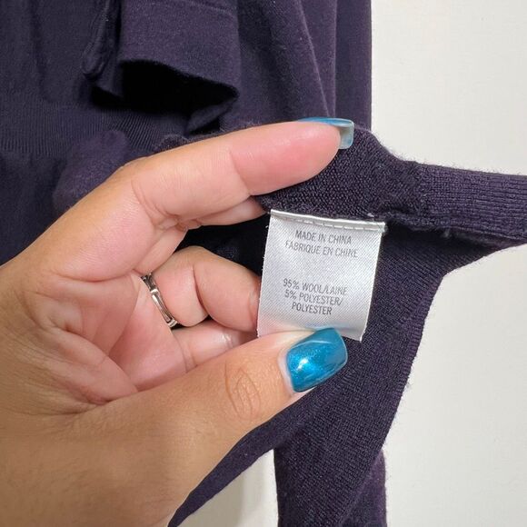 Theory Purple Cashmere Open Front Cardigan Small Petite Women - Picture 5 of 8
